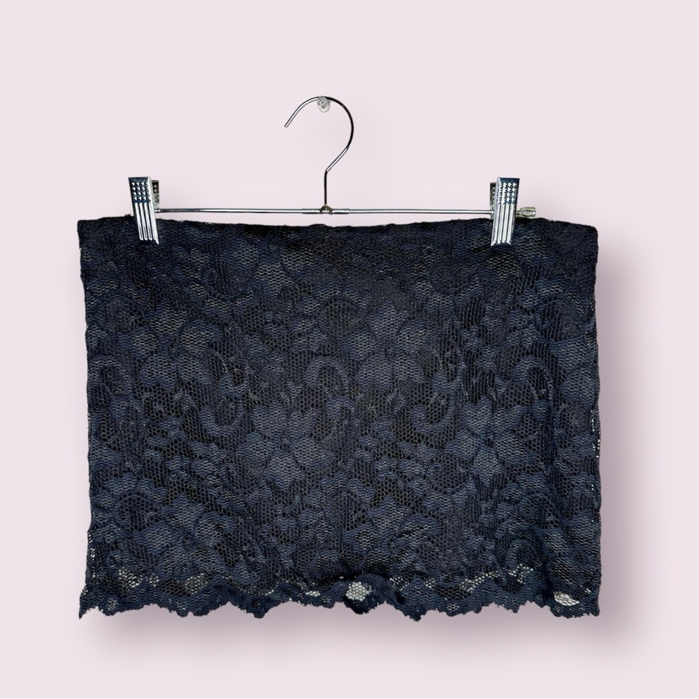 Y2K SWEET LOVE black lace mini skirt M L XL